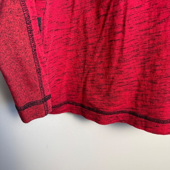 Dark Black by Projek Raw Men's Y2K T-Shirt Long Sleeve Marled Red XXL Streetwear - Picture 3 of 15